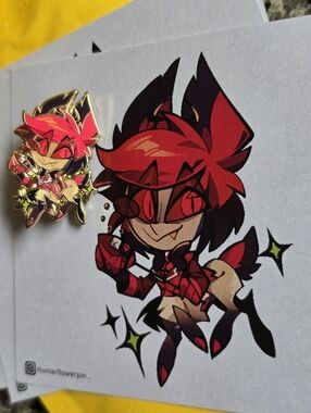 Hunterflowerpin Deer Alastor Enamel Pin Limited Edition RED ONLY